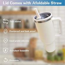 1pc Is Suitable For 40OZ Flip Straw Cover Replacement Accessories, Reusable Folding Sealing Cover, Splash Proof And Leak Proof Cup Replacement Sealing Cover Accessories