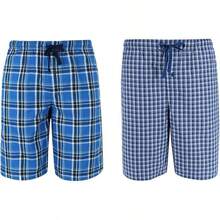Mens 2 Pack Cotton Sleep Short,5 Inseam, Comfortable And Breathable, Assorted Colors - Galapagos Blue and Navy - View 9