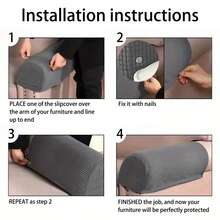 2 Cái/bộ Đồng Bằng Co Giãn Sofa Tay Bao, Sofa Tối Giản Cánh Tay Còn Lại Dành Cho Gia Đình - Màu Xám nhạt - Xem 7