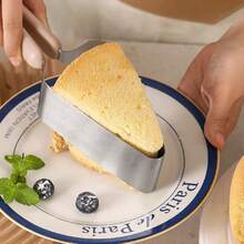 1-3PCS Professional Stainless Steel Cake Slicer - Triangle Cutter & Separator For Perfect Slices, Ideal For Desserts, Birthday Parties, Pizza & Cheesecakes - Pink - View 9