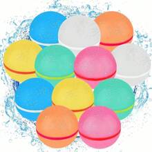 3/6 Pezzi, Palloncini ad acqua riutilizzabili, Palloncini ad acqua ricaricabili e autosigilanti, Palloncini ad acqua magnetici in silicone morbido, Palline ad acqua con fibbia, Giochi di battaglia ad acqua, Parco acquatico, Feste estive (colore e stile casuali) Palloncini ad acqua magnetici riutilizzabili Riempimento rapido Giocattolo a sfera d'acqua autosigilante Nuovi palloncini ad acqua in silicone riutilizzabili Riempimento rapido Bomba d'acqua autosigilante Palle da splash per piscina