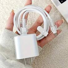 Funda protectora de unicolor simple compatible con iPhone 11/12/13/14/15, protector de cargador 18/20W, regalos para novios/novias, protector de cable, accesorios de cargador, accesorios de teléfono - Multicolor - Ver 7