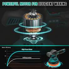 VickyHome Cordless Car Buffer Polisher, Electric Polishing Machines Car Buffers And Polishers Kit, 6 Variable Speed, 2*12V 2.0Ah Batteries, Cordless Polisher For Car Detailing/Polishing/Waxing/ Scratch Removing - Multicolor - View 9