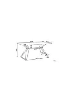Beliani 餐桌 BALLINA 白色 160 公分 90 公分 安全玻璃 - 白色 - 查看 2