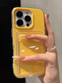 حافظة هاتف بلون الحلوى وفتحات بطاقة متوافقة مع أيفون 17 برو، 17 برو ماكس، 17 إير، 17، 16، 15، 14، 13، 12، 11 برو ماكس، 16 بلس، غطاء ناعم شفاف مقاوم للصدمات