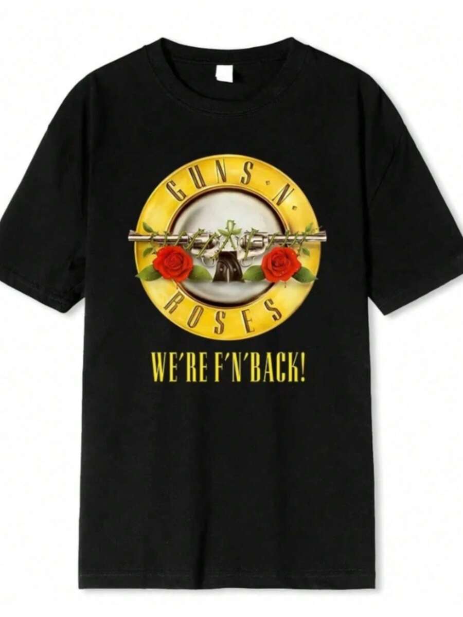 Rock Band T-Shirt International Music Unisex Male Female 100% Cotton Top Premium Streetwear Launch Immediate Shipping Various Colors!! - 黑色 - 查看 1