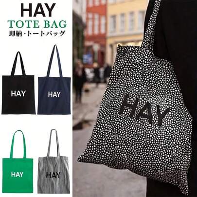 韓国 ins風 キャンバストート バッグ、ゆったり夏軽量レタープリント100%ショルダーバッグ、写真、ショッピング、アウトドアなど多用途