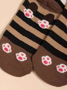 5 pares de calcetines de media caña para mujer con patrones de perros de dibujos animados, resistentes al olor, que absorben la humedad, suaves y cómodos, adecuados para deportes al aire libre/fiestas y uso diario. Calcetines cortos transpirables con lindos patrones de perros de dibujos animados.