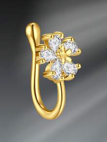 CIZME Fake Nose Rings Stainless Steel Gold Faux Septum Rings Dangle U Shaped Fake Nose Piercing Jewelry Non Piercing Septum Rings For Women Men Fake Lip Rings Ears Clip On Cartilage Earring - Fake Nose Ring - View 35