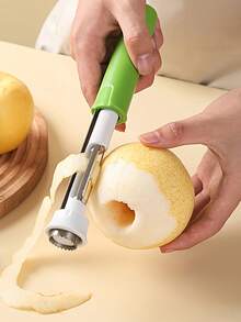 2-In-1 Stainless Steel Fruit Corer & Peeler - Easy Core Removal For Apples, Pears & More - Essential Kitchen Gadget