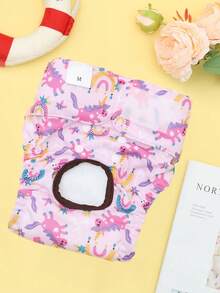 5pcs Washable & Reusable Dog Diapers, High Absorbency Dog Pads, Multipurpose Dog Menstrual Pants, Anti-Harassment Sanitary Pants - Multicolor - View 5