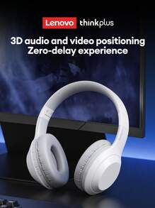 Lenovo Lenovo TH10 Bluetooth Headphones, Passive Noise-Proof, Hi-Fi Bass, Stereo Sound Quality, Suitable For Gaming, Sports, Calls, Compatible With Computers And Phones, Wired & Wireless Dual Mode