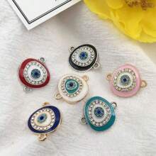 10pcs Alloy Charm Evil Eye Diy Pendant Jewelry Accessories Multi Colors Evil Eye Necklace Pendant