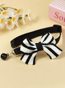 1pc Or 3pc/Set Cute Bowknot Cat/Dog Bell Collar, Suitable For Daily Use