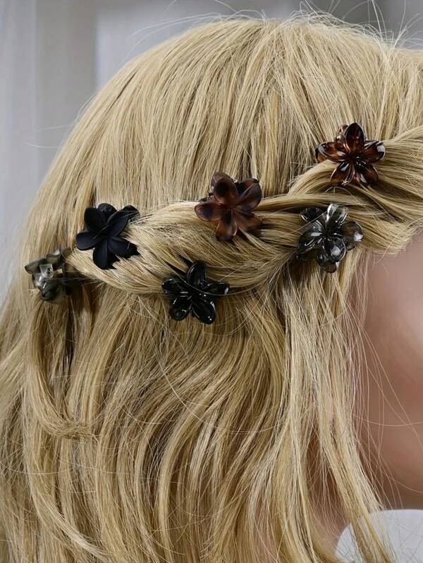 12pcs New Mini Small Princess Hair Clips, Bangs & Side Hair Accessories, Hairpins Decorations