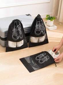 10/5/3/1 قطعة أكياس تخزين الأحذية من القماش غير المنسوج، أكياس منظم أحذية شفافة مقاومة للماء محمولة، أكياس منظم أمتعة السفر، مناسبة لجميع الأحذية، أكياس تخزين الأحذية، اكسسوارات السفر