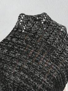 Men's Solid Color Short-Sleeved Single-Breasted Daily Casual Loose Knit Top