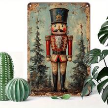 1pc, Vintage Nutcracker Decorative Tin Sign, Aluminum Wall Hanging Plaque, Multipurpose Farmhouse Decor, Weather-Resistant, Pre-Drilled, 8x12 Inch, With No Electricity Needed For Kitchen, Bar, Cafe - 8x12 inch - Xem 3