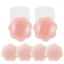 Cakes Nipple Covers Breast 2 Pairs + Nipple Cover With Lift Reusable Sticky Seamless Silicone Breast Covers