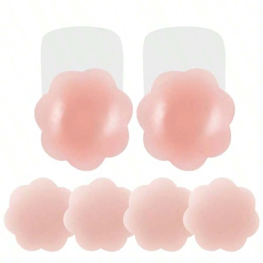 Cakes Nipple Covers Breast 2 Pairs + Nipple Cover With Lift Reusable Sticky Seamless Silicone Breast Covers