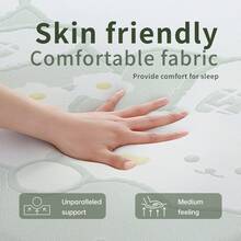 Adult Medium Soft Cooled Rabbit Cute Cartoon Mattress Gel Memory Foam Mattress Rolled In Box Fiberglass Free High Density Base Supportive CertiPUR-US - 白色 - 查看 9
