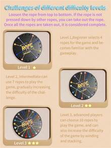 1 Set Untie The Ropes Game, Board Game, Multiplayer Interactive Toy, Tabletop Game, Family Gathering, Logic Training Toy - Multicolor - View 9