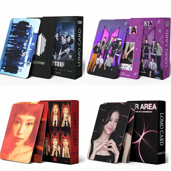 124 قطعة (60 بطاقة هولوغرافية + 64 ملصق) / 92 قطعة (60 بطاقة لومو + 32 ملصق) / 55 قطعة / 30 قطعة ورد APT. 124 قطعة (60 بطاقة هولوغرافية + 64 ملصق) / 92 قطعة (60 بطاقة لومو + 32 ملصق) / 55 قطعة / 30 قطعة جيني ليسا BP 55 قطعة مجموعة بطاقات صور BT/S V جيمين جي هوب آر إم جين 55 قطعة مجموعة - مجموعة ألبوم تذكاري للمعجبين ، هدية عيد ميلاد BLINK K-Pop | بطاقة معاملة مع صندوق عرض ، مجموعة إشارات
