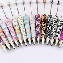10-Piece Printed Ballpoint Pen Set, Back-To-School Plastic Ballpoint Pen Set, Suitable For Office Supplies, Jewelry-Making Set, Suitable For Friends And Colleagues, Thank-You Gift (Black Ink) - Multicolor - View 7