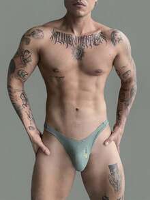 3 PCS Mixed Color Men's Briefs Sexy Small Triangle Underwear Set Modal Thin Solid Color Low Waist Bulging Bag Bikini Lifting Buttocks For Man - 混合色 - 查看 2