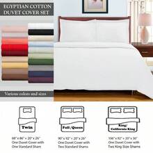 Egyptin Cotton Duvet Cover Set Tin Hite