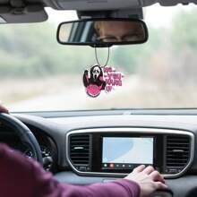 5Pcs Pink Ghost Car Hanging Ornaments, Horror Ghost Face Gifts Car Decor For Car Interior Mirror, Halloween Christmas Spooky Gifts For Women Men Home Decor Halloween Decor Room Decor