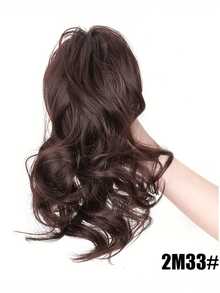 14 英寸马尾辫接发 夹式马尾辫接发 卷曲波浪马尾辫接发 合成耐热爪夹马尾辫接发 适合女性和女孩 蓬松爪夹假发 适合婚礼、派对和日常佩戴 - 彩色 - 查看 14