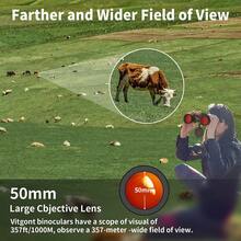 10km Range 80x80 HD Tactical Binoculars - Military-Grade Zoom Optics For Hunting & Camping (Fog Proof/Waterproof) - Black - View 9