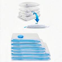 Portable Reusable Vacuum Storage Bags, Space Saving Compression Bags, Dustproof, Moisture Proof, Moth Proof, Suitable For Clothes, Bedding, Shirts, Bedroom, Wardrobe, Bathroom, Outdoor Gear - Clear - View 2