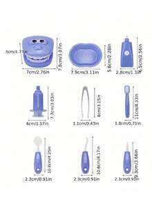 1 件牙医工具模型，9 件套装儿童角色扮演牙医检查牙齿模型套装牙医角色扮演用品玩具 - 彩色 - 查看 7