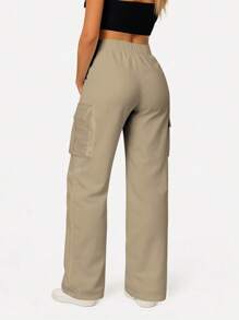 Plus Size Women's Casual Fashion Versatile Cargo Pants