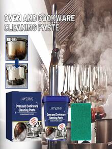 JAYSUING 100g Stainless Steel Cleaning Paste, Grease Remover Paste, For Kitchenware Cleaning. Removes Discoloration, Rust Stains And Polishes Cookware. Great Gift For Family And Friends (Random Delivery Of New And Old Models)