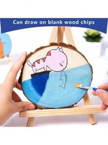 Discos de madera sin terminar con corteza de árbol, piezas de posavasos de madera, kit de artesanía de madera con círculos, adornos navideños DIY, artesanías rústicas para bodas