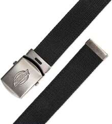 Cinturón de algodón para hombre con hebilla de logotipo militar - Rojo/Blanco - Ver 5