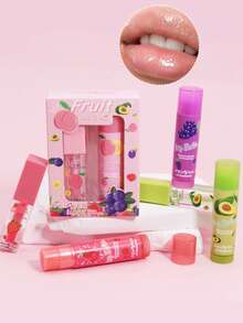 Fruit Lip Oil Lip Balm Gift Set Soft Moisturizing Lip Care To Prevent Dry And Cracked Lips Lip Balm Water Light Lip Oil