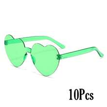 1-10个/包 透明心形派对眼镜，多功能新奇自拍眼镜 - 彩色 - 查看 17