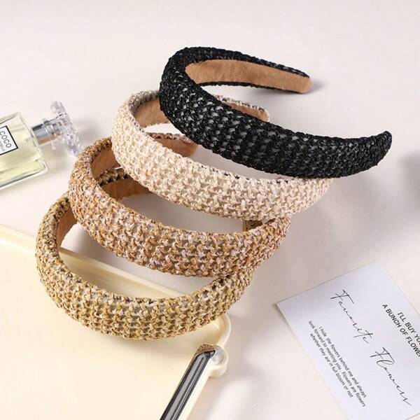 1pc Wide-Brim Sponge Fashion Non-Slip Headband, Women Simple Versatile Hair Accessory, Comfortable Multifunctional Daily Wear