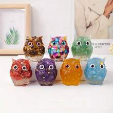 1pc Crystal Drops Make Owl Products, Crystal Upholstery, Crystal Owl Indoor Ornament Gift, Crystal Owl Statue Crafts