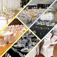 QY Chair Sashes Sequin Stretch Chair Bands Spandex Polyester Bows For Party Hotel Wedding Banquets Decoration 6 Pcs Rose Gold 1439 - Vàng hồng - Xem 7