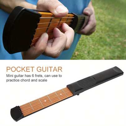 1pc Portable 6-String Guitar Practice Tool & Chord Training Device