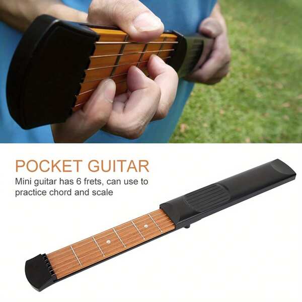 1pc Portable 6-String Guitar Practice Tool & Chord Training Device