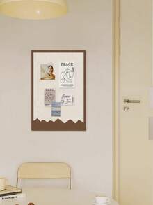 1pc Nordic Minimalist Felt Bulletin Board, Self-Adhesive No-Drill Photo Wall Message Board, Reusable Decorative Notice Board For Home Office Classroom, Can Pin Photos/Notes, Suitable For Bedroom/Study/Living Room/Office/Classroom - Multicolor - View 5