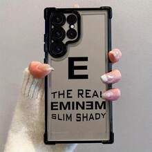 Funda de Teléfono con Patrón de Letra E de Rapero Adecuada para 25/S24/S23/S22 FE Ultra Plus 4G/5G, Cubierta Protectora de Gel Suave Transparente a Prueba de Golpes - Colores mixtos - Ver 7