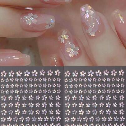 2ชิ้น สติกเกอร์ติดเล็บเลเซอร์ลายดอกซากุระสีชมพู สติ๊กเกอร์ลายดอกซากุระแบบโฮโลแกรม ดีไซน์งานแต่งงานสไตล์ญี่ปุ่นที่หรูหรา แถบเลื่อนแบบมีกาวในตัวสำหรับทำเล็บ ติดบนเล็บของคุณ ทาทับด้วยยาทาเล็บใสหรือท็อปโค้ทบนพื้นผิว แล้วเล็บของคุณจะดูสวยงามยิ่งขึ้นและสติกเกอร์ติดเล็บจะติดทนนานขึ้น อุปกรณ์ทำเล็บ