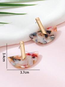 1 Pair Acrylic Geometric Design Fashion Jewelry Earrings For Women, Party & Gathering Decoration
